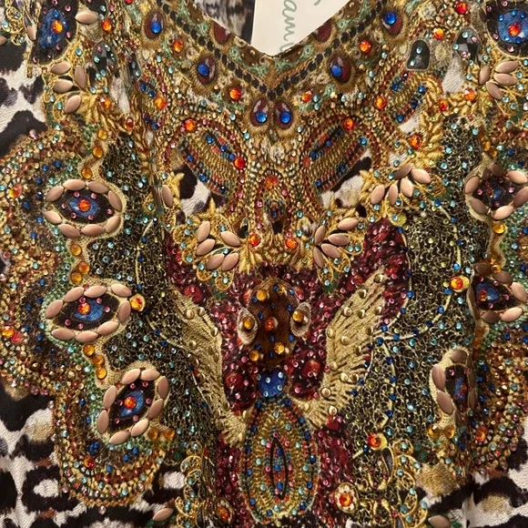 Camilla Multicolor Embellished Tank Top - Picture 3 of 11